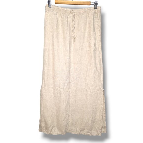 Garnet Hill Cream Maxi Skirt - Picture 1 of 6